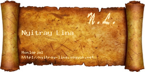Nyitray Lina névjegykártya